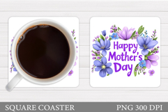 Mother&#039;s Day Coaster Design. Mother&#039;s Day Sublimation Product Image 1