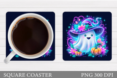 Halloween Ghost Teacher Coaster. Cute Ghost Coaster Design Product Image 1