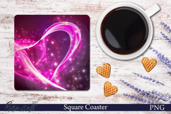 Pink Heart Square Coaster | Energy Product Image 1