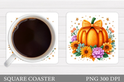 Pumpkin Coaster Design. Pumpkin Sublimation Product Image 1