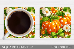 Pumpkin Coaster Design. Pumpkin Sublimation Product Image 1