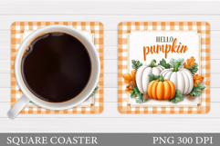 Pumpkin Coaster Design. Pumpkin Sublimation Product Image 1