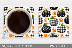 Fall Pumpkin Coaster. Fall Coaster Sublimation Product Image 1