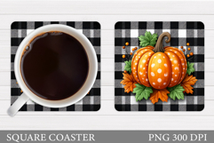 Pumpkin Coaster Design. Pumpkin Sublimation Product Image 1