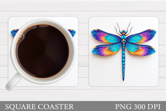 Dragonfly Coaster Design. Dragonfly Sublimation Product Image 1