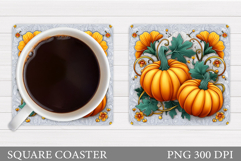 Pumpkin Coaster Design. Pumpkin Sublimation Product Image 1