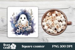 Halloween square coaster sublimation | Coaster PNG design