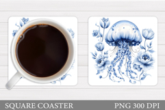 Jellyfish Coaster Sublimation. Jellyfish Sublimation Product Image 1