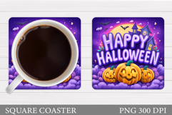 Cute Halloween Coaster Design. Halloween Sublimation Product Image 1