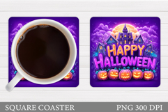 Halloween Coaster Design. Halloween Sublimation Product Image 1