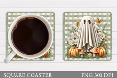 Halloween Ghost Teacher Coaster. Cute Ghost Coaster Design Product Image 1