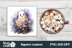 Halloween square coaster 