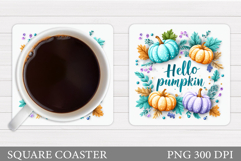 Pumpkin Coaster Design. Pumpkin Sublimation Product Image 1