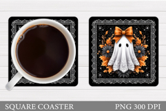 Halloween Ghost Teacher Coaster. Cute Ghost Coaster Design Product Image 1