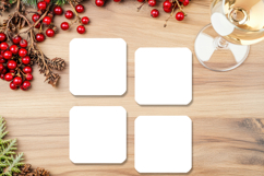Square Coasters Mockup with Rounded Corners, Product Mockup Product Image 1