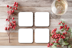 Square Coasters Mockup with Rounded Corners, Product Mockup Product Image 1