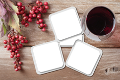 Square Coasters Mockup with Rounded Corners, Product Mockup Product Image 1