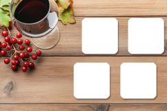 Square Coasters Mockup with Rounded Corners, Product Mockup Product Image 1