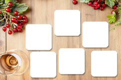 Square Coasters Mockup with Rounded Corners, Product Mockup Product Image 1