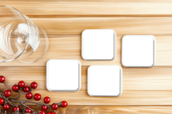 Square Coasters Mockup with Rounded Corners, Product Mockup Product Image 1