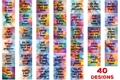 Self Love Affirmation Square Coaster Sublimation Designs Set Product Image 2