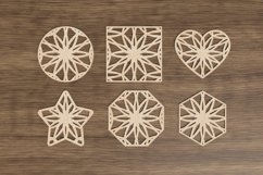 Laser cut file - Coaster set of 6 Product Image 1