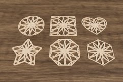 Laser cut file - Coaster set of 6 Product Image 2