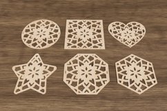 Laser cut file - Coaster set of 6 Product Image 2