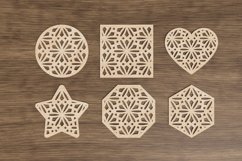 Laser cut file - Coaster set of 6 Product Image 1