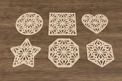 Laser cut file - Coaster set of 6 Product Image 2
