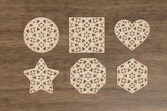 Laser cut file - Coaster set of 6 Product Image 1