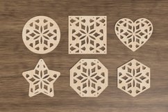 Laser cut file - Coaster set of 6 Product Image 1
