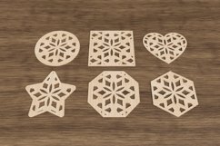 Laser cut file - Coaster set of 6 Product Image 2