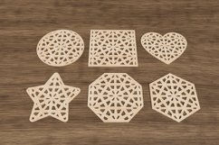 Laser cut file - Coaster set of 6 Product Image 2