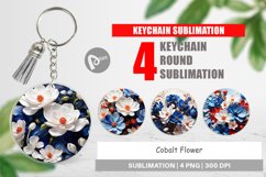 Keychain Cobalt Flower Product Image 1