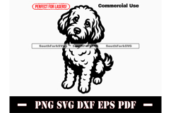 Cockapoo Dog Begging Design SVG PNG DXF EPS PDF Product Image 1