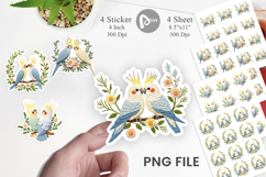 Cockatiel Embroidery Sticker Product Image 1