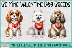Be Mine Valentine Dog Breeds | Sublimation Clipart Product Image 1