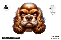 cocker spaniel clipart, cocker spaniel png, dog clipart, dog png, sublimation design, pet clipart, aggressive dog art,
