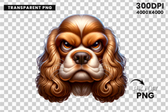 cocker spaniel clipart, cocker spaniel png, dog clipart, dog png, sublimation design, pet clipart, aggressive dog art,