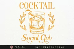 Cocktail Social Club SVG | Summer Cocktail PNG Product Image 1