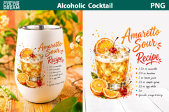 Alcoholic Cocktails Bundle | Cocktail Recipe Sublimation Product Image 2