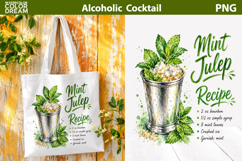 Mint Julep Cocktail PNG | Bourbon Drink Sublimation Art Product Image 1