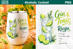 Alcoholic Cocktail Sublimation | Cocktail Recipe Sublimation Product Image 1