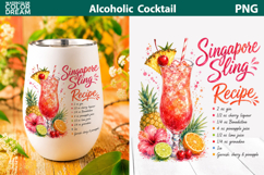Alcoholic Cocktail Sublimation | Cocktail Recipe Sublimation Product Image 1
