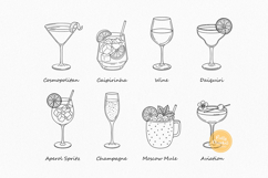 Cocktail svg Bundle, Cocktail Clipart, Line Art Product Image 4
