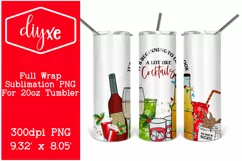 Cocktails | 20oz Tumbler | Christmas PNG Product Image 1