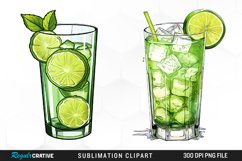 Watercolor Cocktails Design Clipart Product Image 1