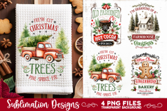 Christmas Kitchen Towel 4 PNG Retro PNG Sublimation Product Image 2