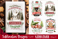 Christmas Kitchen Towel 4 PNG Retro PNG Sublimation Product Image 3